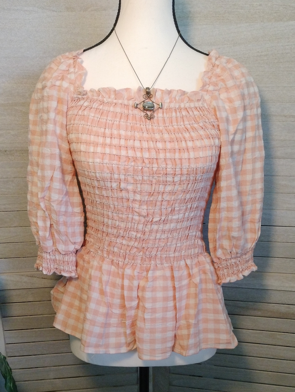 ⚜️ NWT Max Studio Smocked Peasant Top - Size S